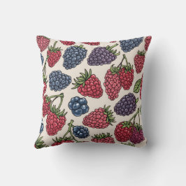Naadloze Berry Patroon Gooi Kussen