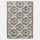 Naadloze Black Lace Spider Web Pattern op wit - Deken (Voorkant Verticaal)
