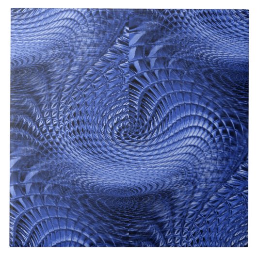 Naadloze blauwe keramische Tegel Tegeltje (Voorkant)