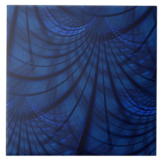 Naadloze blauwe keramische Tegel Tegeltje (Voorkant)