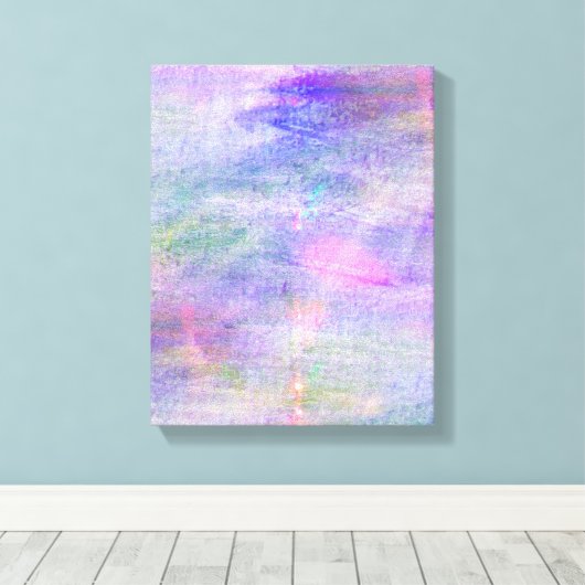 naadloze blauwe, roze achtergrondgele waterverf canvas afdruk (Insitu (Houten vloer))