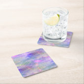 naadloze blauwe, roze achtergrondgele waterverf kartonnen onderzetters (Insitu)