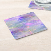 naadloze blauwe, roze achtergrondgele waterverf kartonnen onderzetters (Schuin)