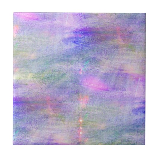 naadloze blauwe, roze achtergrondgele waterverf tegeltje (Voorkant)