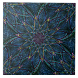 Naadloze Blauwgroen decoratieve keramische Tegel m Tegeltje