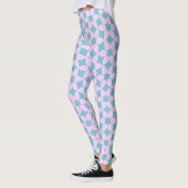 Naadloze Blauwgroen Floral Pattern Women's Workout Leggings (Links)