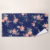 naadloze bloem, abstract, bloemkolf, rugg badhanddoek (Badhanddoek)