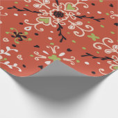 Naadloze bloem folk kleurrijke bloemen cadeaupapier (Hoek)