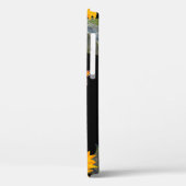 Naadloze bloem zonnebloemen op zwarte achtergrond Case-Mate iPhone case (Achterkant / Links)