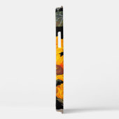 Naadloze bloem zonnebloemen op zwarte achtergrond Case-Mate iPhone case (Achterkant / Rechts)