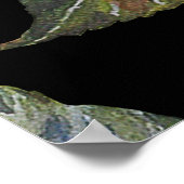 Naadloze bloem zonnebloemen op zwarte achtergrond poster (Hoek)