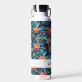 Naadloze bloemdocument patroon Naam Waterfles (Voorkant)