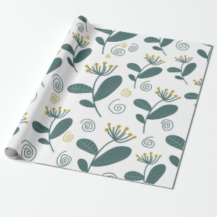 Naadloze bloemen achtergrond in Scandinavische sti Cadeaupapier