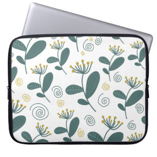 Naadloze bloemen achtergrond in Scandinavische sti Laptop Sleeve
