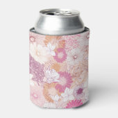 Naadloze bloemen blikjeskoeler (Blikje Voorkant)