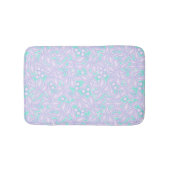 Naadloze bloemen, bloemen, blad blauw met badmat (Voorkant)