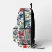 Naadloze bloemen en bomen patroon bedrukte rugzak (Rechts)