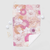Naadloze bloemen golfhanddoek (Insitu)
