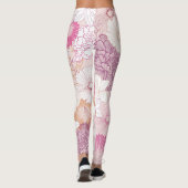 Naadloze bloemen leggings (Achterkant)