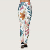 Naadloze bloemen  leggings (Achterkant)