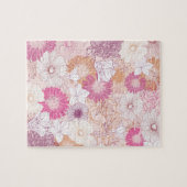 Naadloze bloemen legpuzzel (Horizontaal)