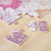 Naadloze bloemen legpuzzel (Zijkant)