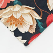 Naadloze Bloemen Patroon Elegant en Tijdloos Ontwe Fleece Deken (Hoek)