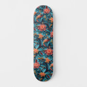 Naadloze bloemenpapier patroon Skateboard (Voorkant)
