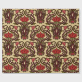 Naadloze bloemkool in nieuwe stijl, Vi Cadeaupapier (Vlak)