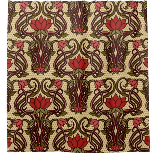 Naadloze bloemkool in nieuwe stijl, Vi Douchegordijn (Voorkant)