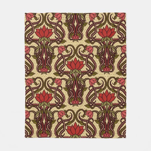 Naadloze bloemkool in nieuwe stijl, Vi Fleece Deken (Voorkant)