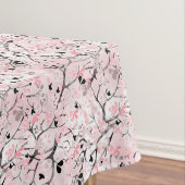 Naadloze bloesbloemen bladeren vertakt tafelkleed (Voorbeeld)