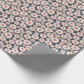 Naadloze bloesem Daisy Flower Pattern Cadeaupapier (Hoek)