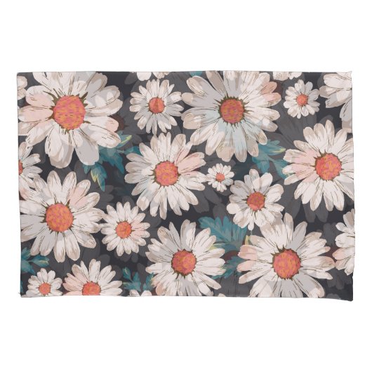Naadloze bloesem Daisy Flower Pattern Kussensloop (Voorkant)