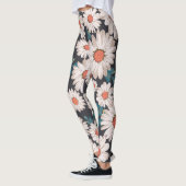 Naadloze bloesem Daisy Flower Pattern Leggings (Links)