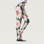 Naadloze bloesem Daisy Flower Pattern Leggings (Rechts)