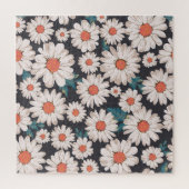 Naadloze bloesem Daisy Flower Pattern Legpuzzel (Verticaal)