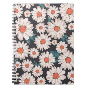 Naadloze bloesem Daisy Flower Pattern Notitieboek