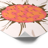 Naadloze bloesem Daisy Flower Pattern Poster (Hoek)