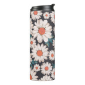 Naadloze bloesem Daisy Flower Pattern Thermosbeker (Gedraaid links)