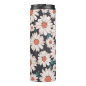Naadloze bloesem Daisy Flower Pattern Thermosbeker (Achterkant)