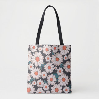 Naadloze bloesem Daisy Flower Pattern Tote Bag
