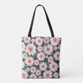 Naadloze bloesem Daisy Flower Pattern Tote Bag (Achterkant)