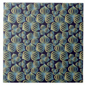 Naadloze Blue Gold Abstract Pattern keramische Teg Tegeltje (Voorkant)