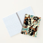  naadloze bokser hondenillustratie notitieboek (Binnen)