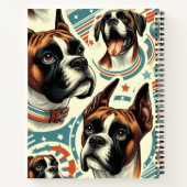  naadloze bokser hondenillustratie notitieboek (Achterkant)