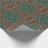 Naadloze borduurstamethno cadeaupapier (Hoek)