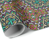 Naadloze borduurstamethno cadeaupapier (Rol Hoek)