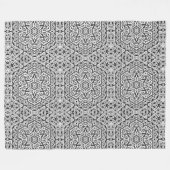 Naadloze borduurstamethno fleece deken (Voorkant (Horizontaal))