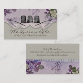 naadloze borduurwerk met kieuwschroefdraad visitekaartje (Voorkant / Achterkant)